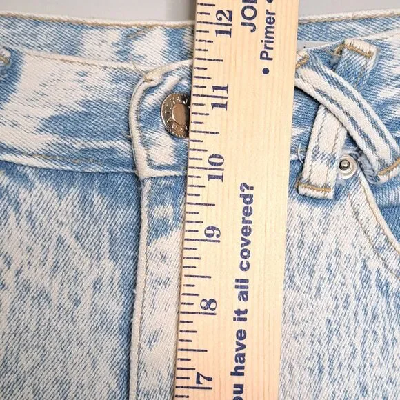 Vintage 90s Anti-Basic X Daily Jeans Size 9/10 Acid Wash Distressed High Rise - Picture 9 of 16